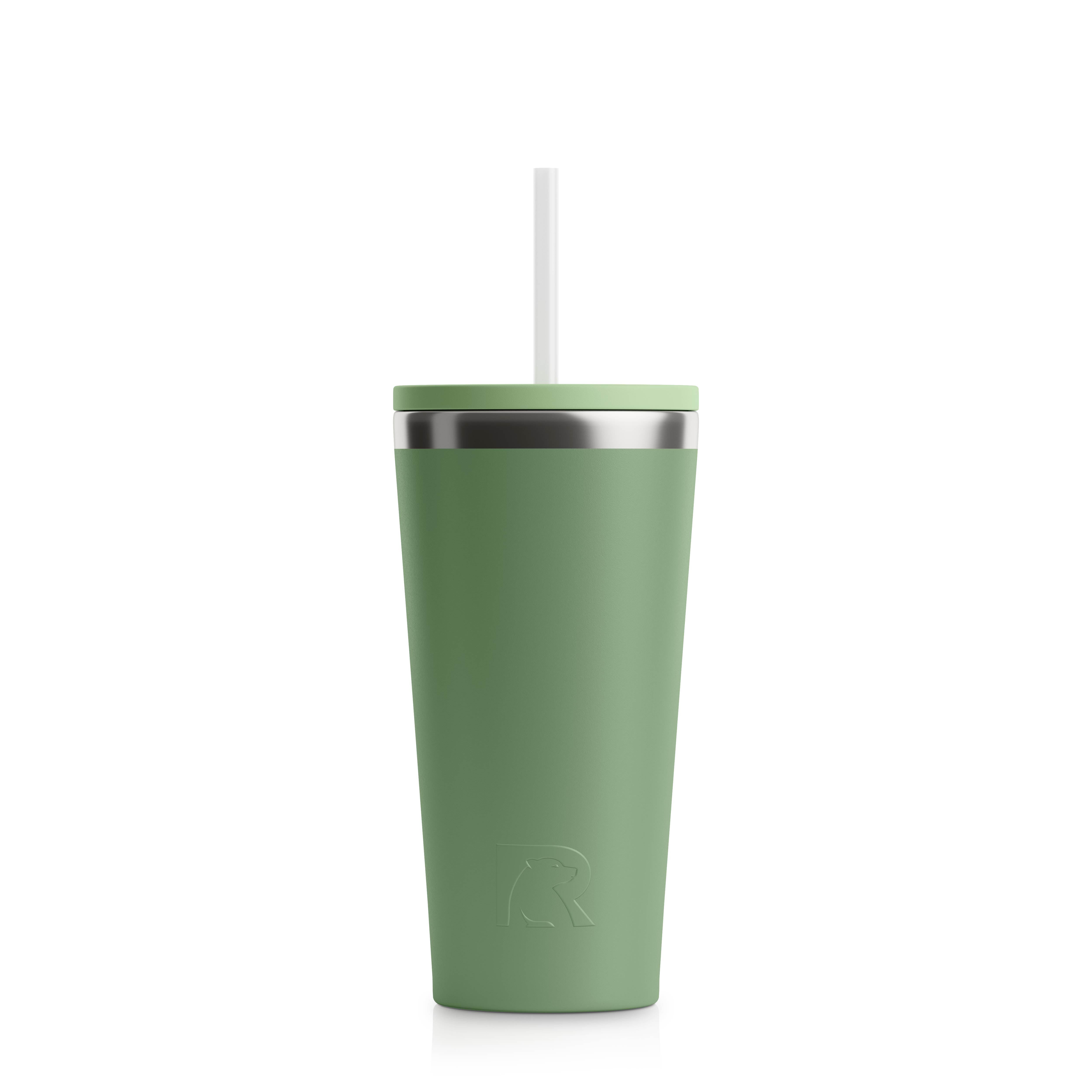 Korean Style 20oz Reusable Coffee Tumbler Cup With Leak-resistant Drink Lid  for Cold Brew, Iced-coffee, Tea and Water, BPA Free, Sustainable 