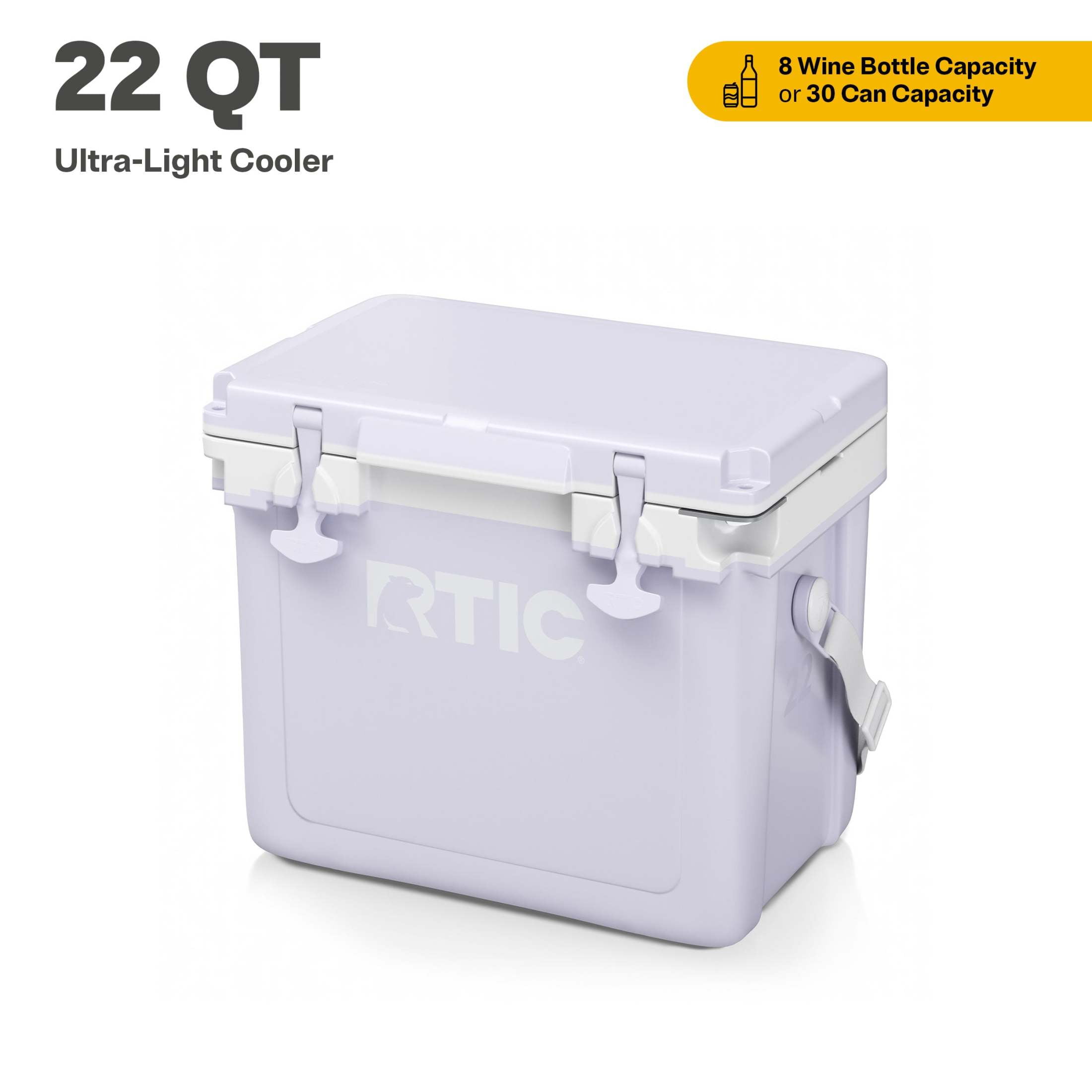 Pink Rtic Cooler RTIC High Performance 22 QT Ultra-Light Cooler, Lilac/White, Fits 8 ...