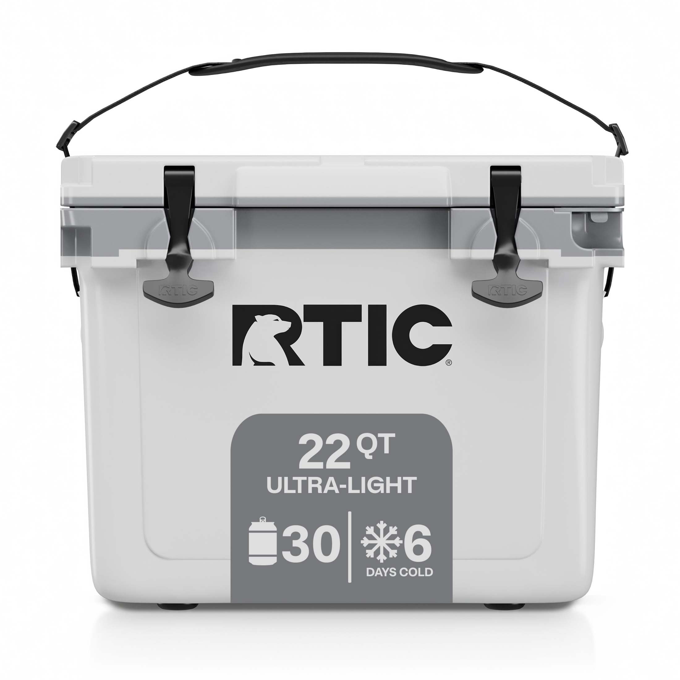 RTIC 22 QT Ultra-Light Camping Cooler, Hard-Sided, Fits 8 Bottles