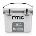 thumbnail image 1 of RTIC 22 QT Hard-Sided Cooler, Fits 30 Cans or 8 Wine Bottles, White & Grey, 1 of 8