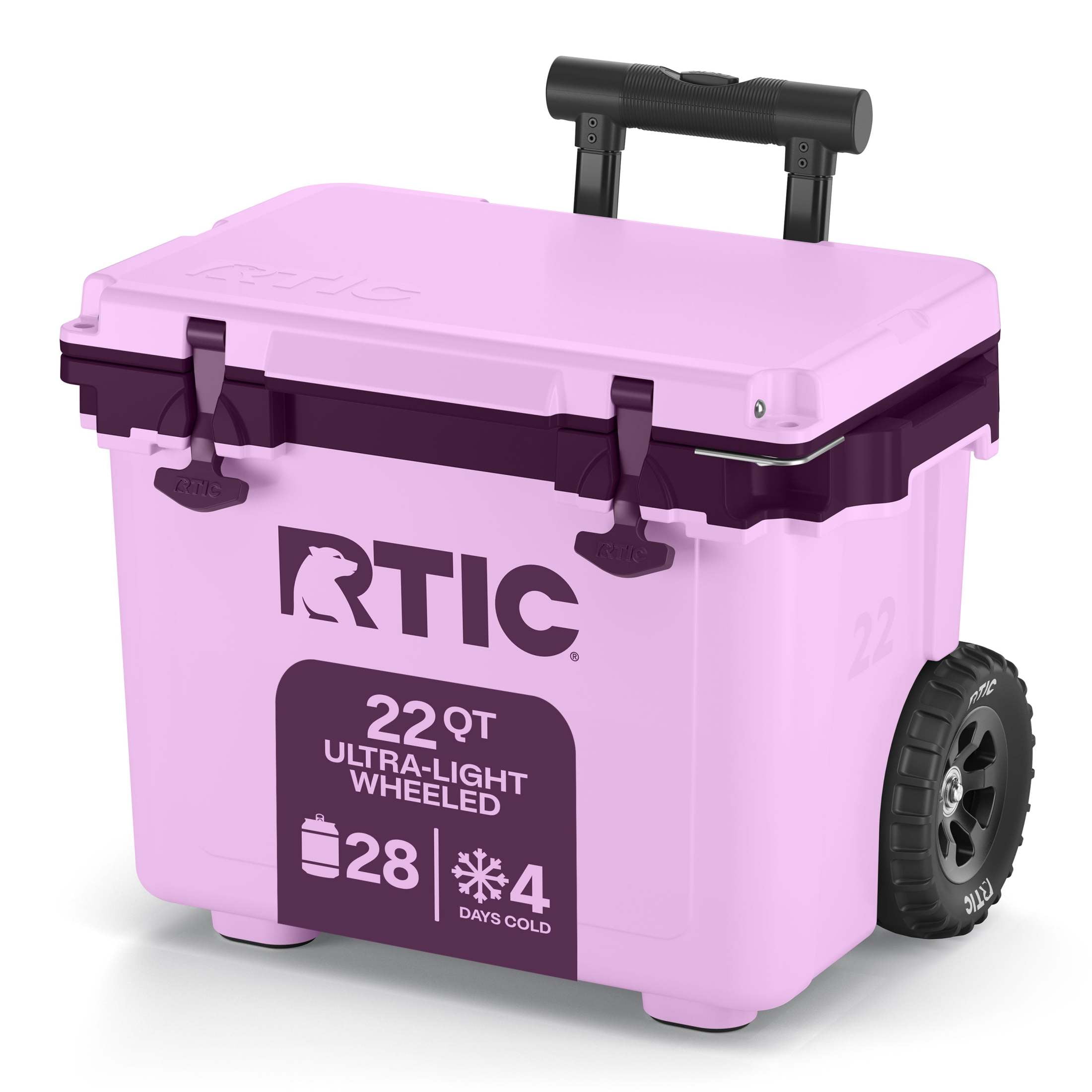 RTIC 22 QT Wheeled Hard-Sided Cooler, Fits 28 Cans or 6 Wine