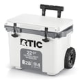 thumbnail image 1 of RTIC 22 Qt 28-Can Ultra-Light Rolling Cooler, White & Grey, 1 of 9