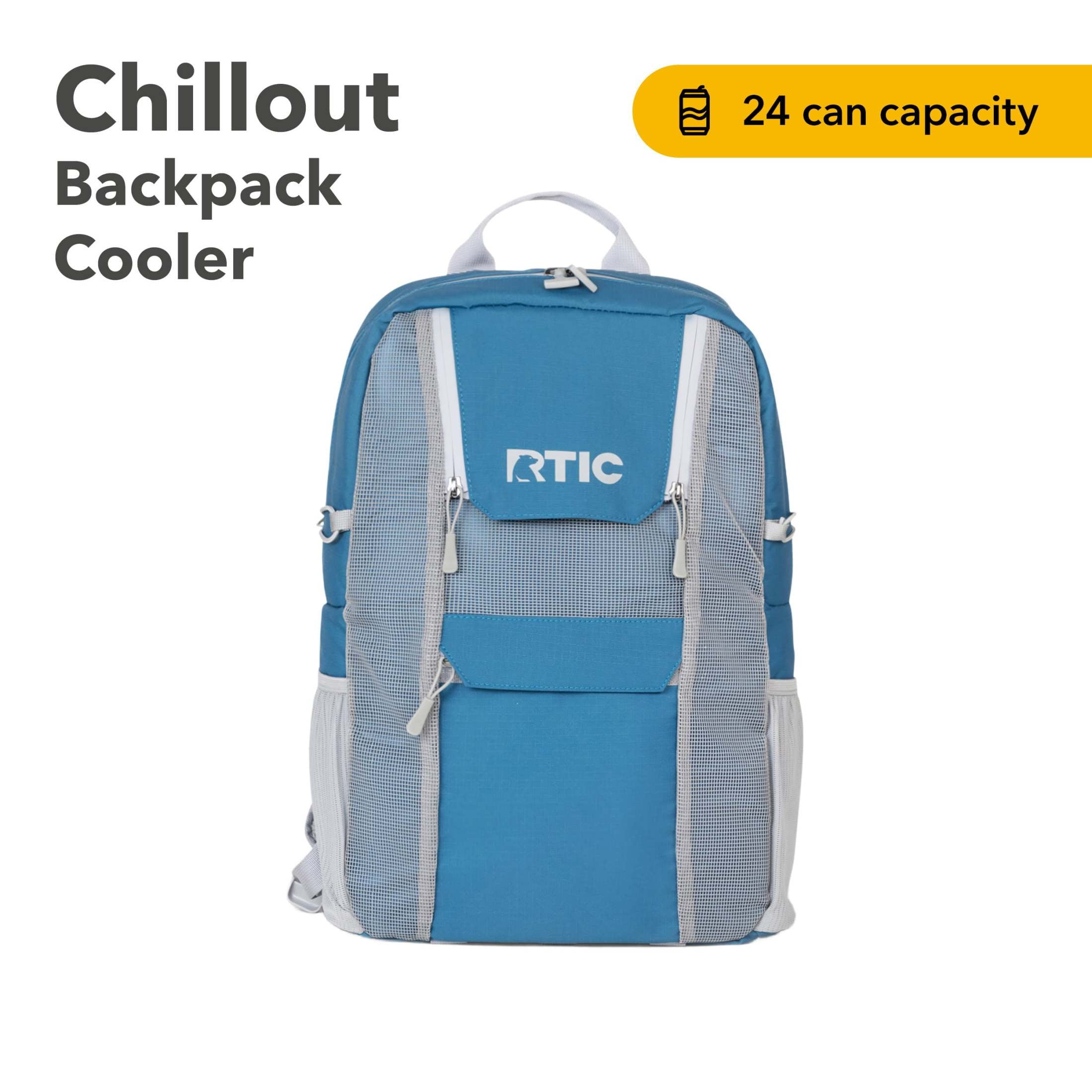 RTIC 24 Can Chillout Backpack Cooler, 2-in-1 Insulated with Extra
