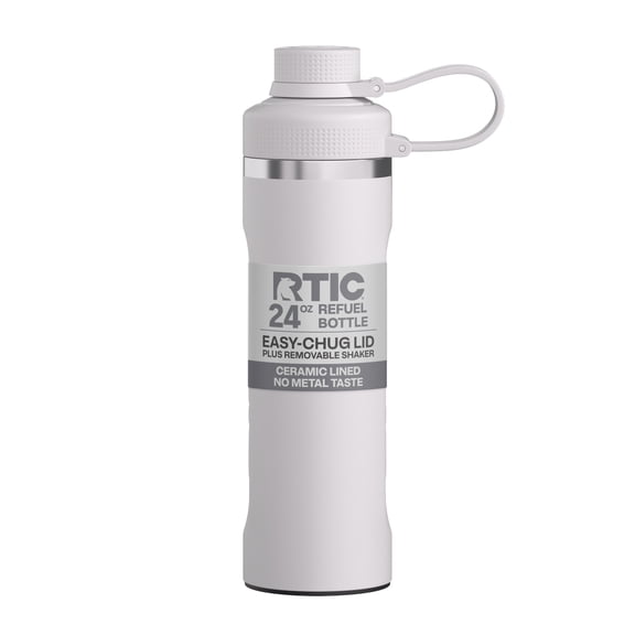 RTIC Refuel 24 oz Insulated Ceramic Lined Water Bottle, Cool Grey