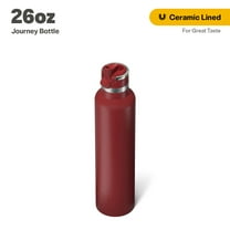 RTIC 26 oz Ceramic Lined Insulated Journey Water Bottle, Leak-Proof Lid, Black Cherry