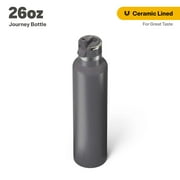 RTIC 26 oz Ceramic Lined Insulated Journey Water Bottle, Leak-Proof Lid, Graphite