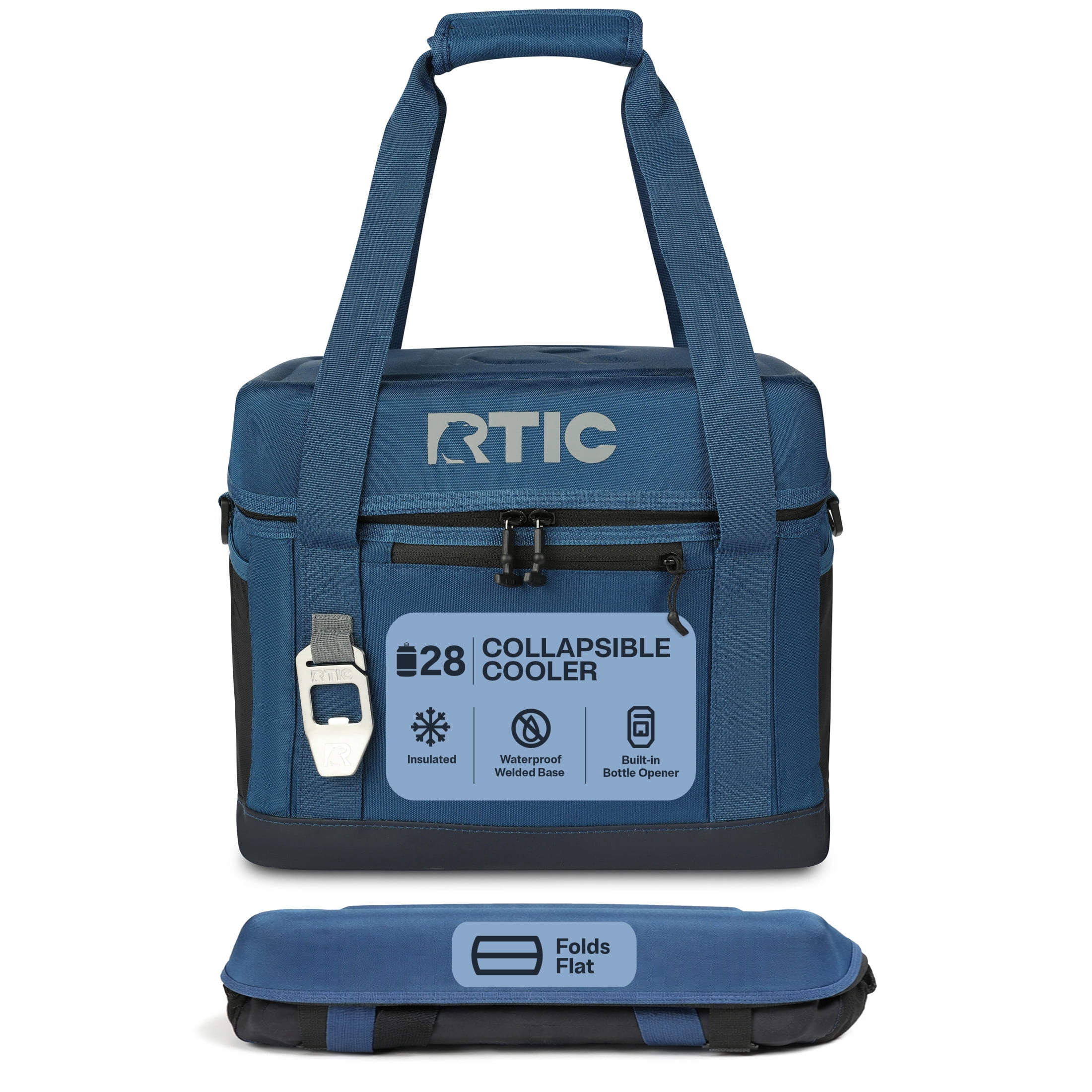 RTIC 28 Can Everyday Soft Cooler, 27 qt Collapsible with Bottle