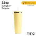 thumbnail image 1 of RTIC 28 oz Ceramic Lined Everyday Tumbler, Spill-Resistant Straw Lid, Sunlight, 1 of 7