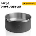 thumbnail image 1 of RTIC 3-in-1 Dog Bowl, Large, Stainless Steel Insulated Bowl, Silicone Lid, Black & Black, 1 of 7