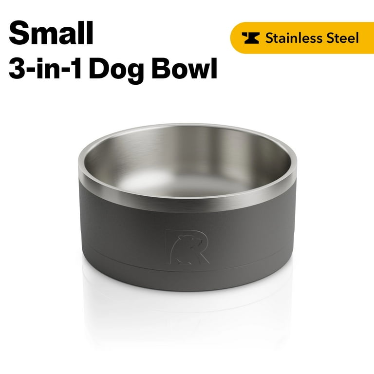 RTIC 3-in-1 Dog Bowl, Small, Stainless Steel Insulated Bowl
