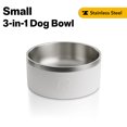 thumbnail image 1 of RTIC 3-in-1 Dog Bowl, Small, Stainless Steel Insulated Bowl, Silicone Lid, White & Dusty Rose, 1 of 7