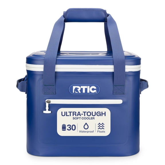 RTIC 20 Qt, Ultra-Tough Soft Cooler, Holds 30 Cans, Leakproof, Waterproof, Cobalt