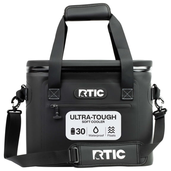 RTIC 30-Can, 20 Qt, Ultra-Tough Soft-Sided Cooler, Leakproof, Waterproof, Black