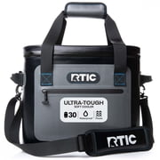 RTIC 30-Can, 20 Qt, Ultra-Tough Soft-Sided Cooler, Leakproof, Waterproof, Blue / Grey