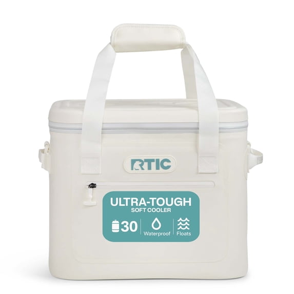RTIC 30-Can, 20 Qt, Ultra-Tough Soft-Sided Cooler, Leakproof, Waterproof, Ivory