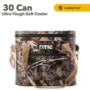 RTIC 30 Can Ultra-Tough Soft Cooler, Leakproof Ice Chest Cooler with Waterproof Zipper, Kanati Camo