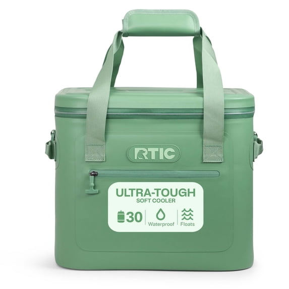 RTIC 30-Can, 20 Qt, Ultra-Tough Soft-Sided Cooler, Leakproof, Waterproof, Sage