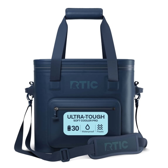 RTIC Ultra-Tough Pro 20 Qt 30-Can Soft-Sided Cooler, Navy