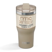 RTIC Essential 30 oz Leak-Resistant Lid Ceramic Lined Tumbler, Beach