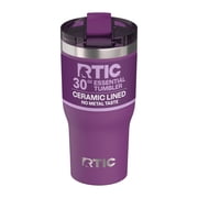 RTIC 30 oz Ceramic Lined Insulated Essential Tumbler with Leak-Resistant Lid, Berry Jam