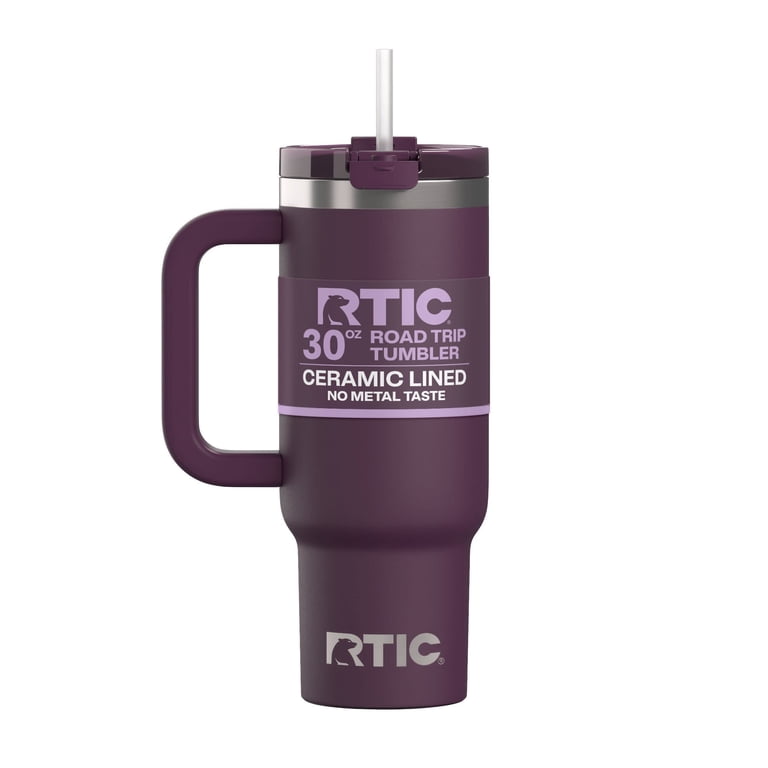 RTIC Road Trip 30 oz Leak-Resistant Straw Lid Ceramic Lined