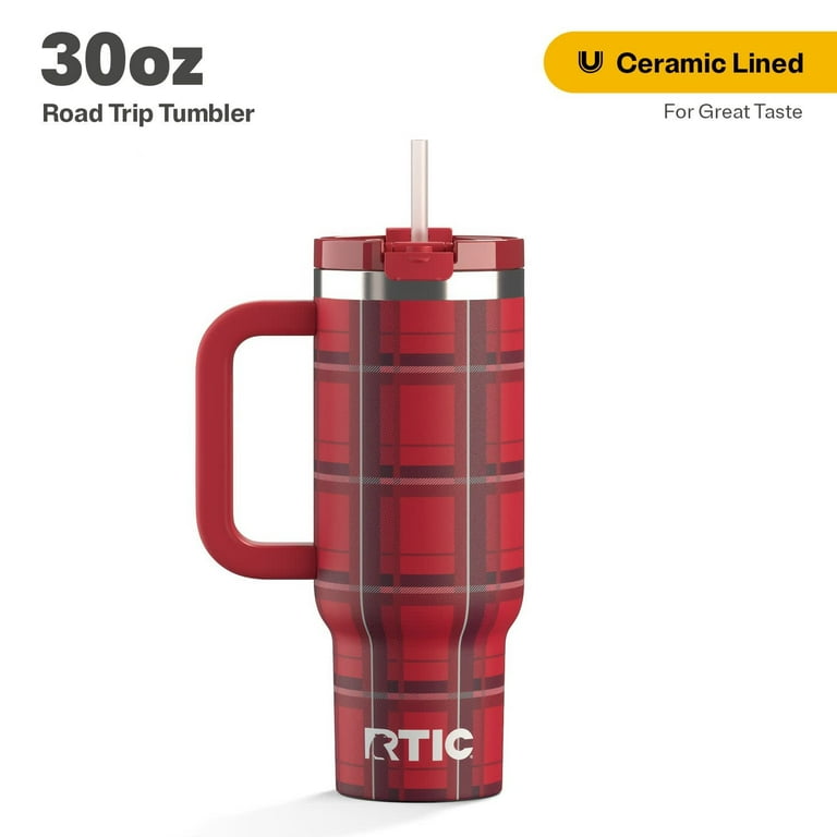 itmc様③ RTIC 30 oz Ceramic Lined Road Trip Tumbler, Leak-Resistant Straw