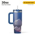 thumbnail image 1 of RTIC 30 oz Ceramic Lined Road Trip Tumbler, Leak-Resistant Straw Lid, Snowy Peak, 1 of 8