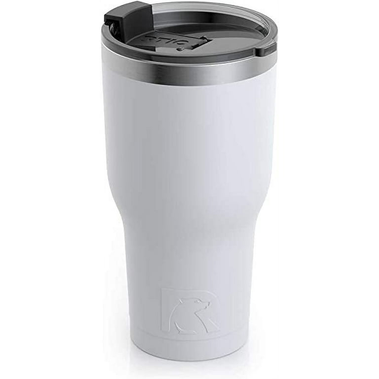 RTIC 30 oz Road Trip Tumbler Double-Walled Insulated Stainless Steel Travel  Coffee Mug with Lid, Handle and Straw, Hot and Cold Drink, Portable Thermal  Cup for Car, Camping, Spill-Resistant, Salmon 