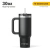 RTIC Road Trip 30 oz Leak-Resistant Straw Lid Ceramic Lined Tumbler, Black