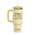 thumbnail image 1 of RTIC 30 oz Tumbler, Ceramic Lined, Leak-Resistant Straw Lid, Road Trip, Sunlight Gingham, 1 of 8