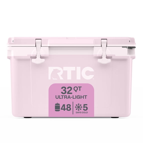 RTIC 32 Qt 48-Can Ultra-Light Ice Chest Cooler, Pale Pink
