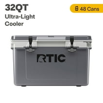 RTIC 32 QT Ultra-Light Hard-Sided Ice Chest Cooler, Dark Grey And Cool Grey, Fits 48 Cans