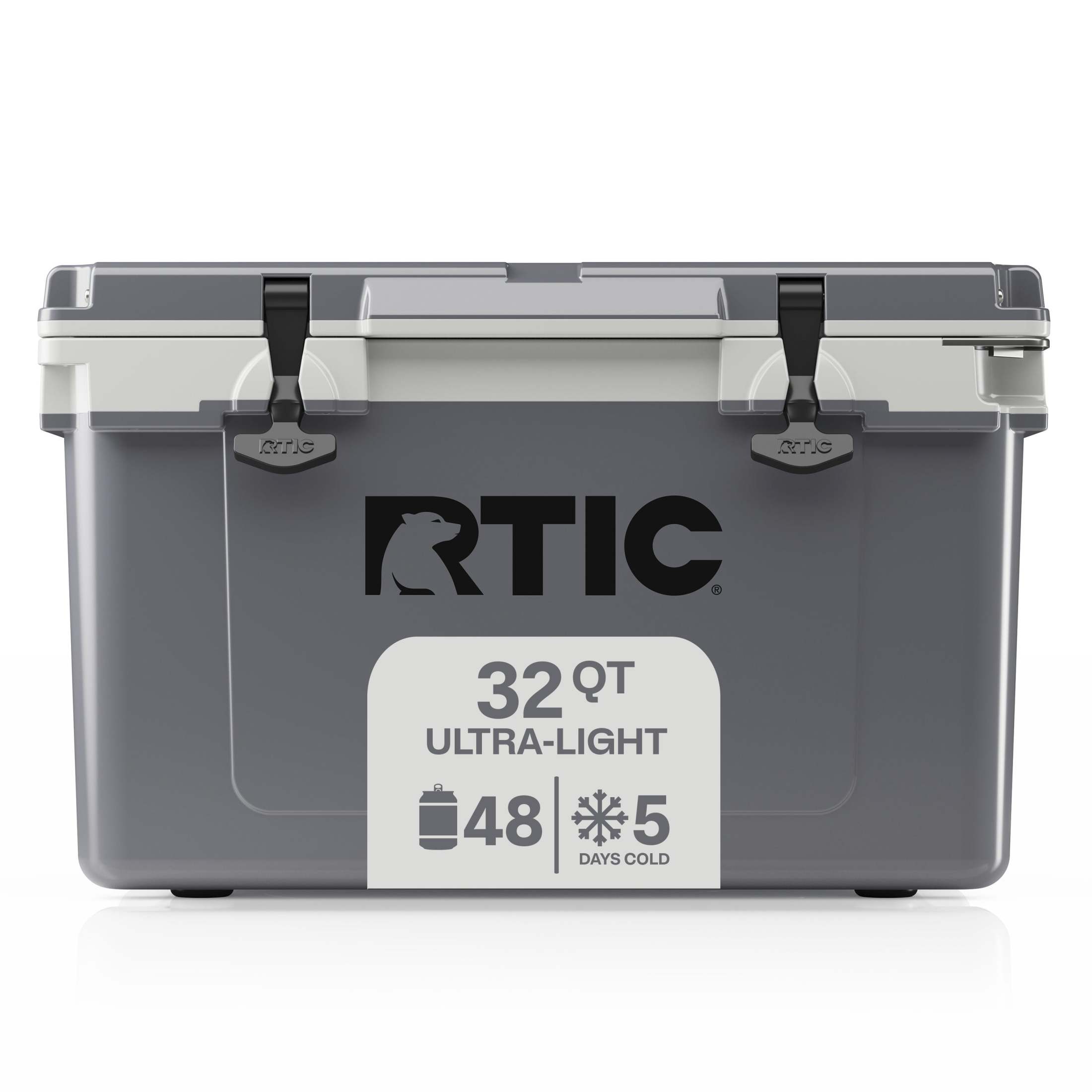 RTIC Ultra-Light 32 Qt Hielera Rígida, Capacidad 48 Latas, Gris