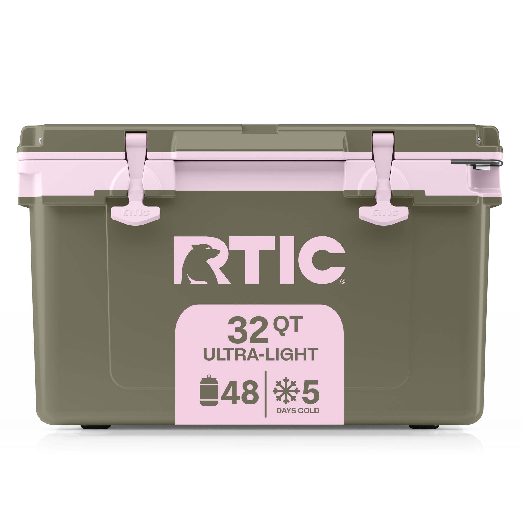 Pink Rtic Cooler RTIC 32 QT Hard-Sided Ice Chest Cooler, Ultra-Light, Fits 48 Cans ...