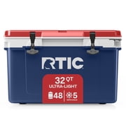 RTIC 32 Qt 48-Can Ultra-Light Ice Chest Cooler, Patriot