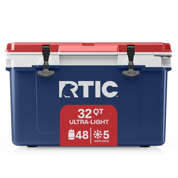 RTIC 32 Qt 48-Can Ultra-Light Ice Chest Cooler, Patriot