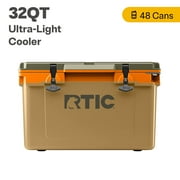 RTIC 32 QT Ultra-Light Hard-Sided Ice Chest Cooler, Dark Grey And Cool Grey, Fits 48 Cans