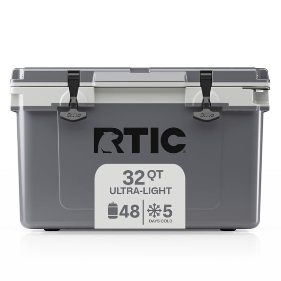 RTIC 32 Qt 48-Can Ultra-Light Ice Chest Cooler, Grey