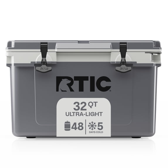 RTIC 32 Qt 48-Can Ultra-Light Ice Chest Cooler, Grey