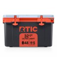 thumbnail image 1 of RTIC 32 Qt 48-Can Ultra-Light Ice Chest Cooler, Light Black & Persimmon, 1 of 9