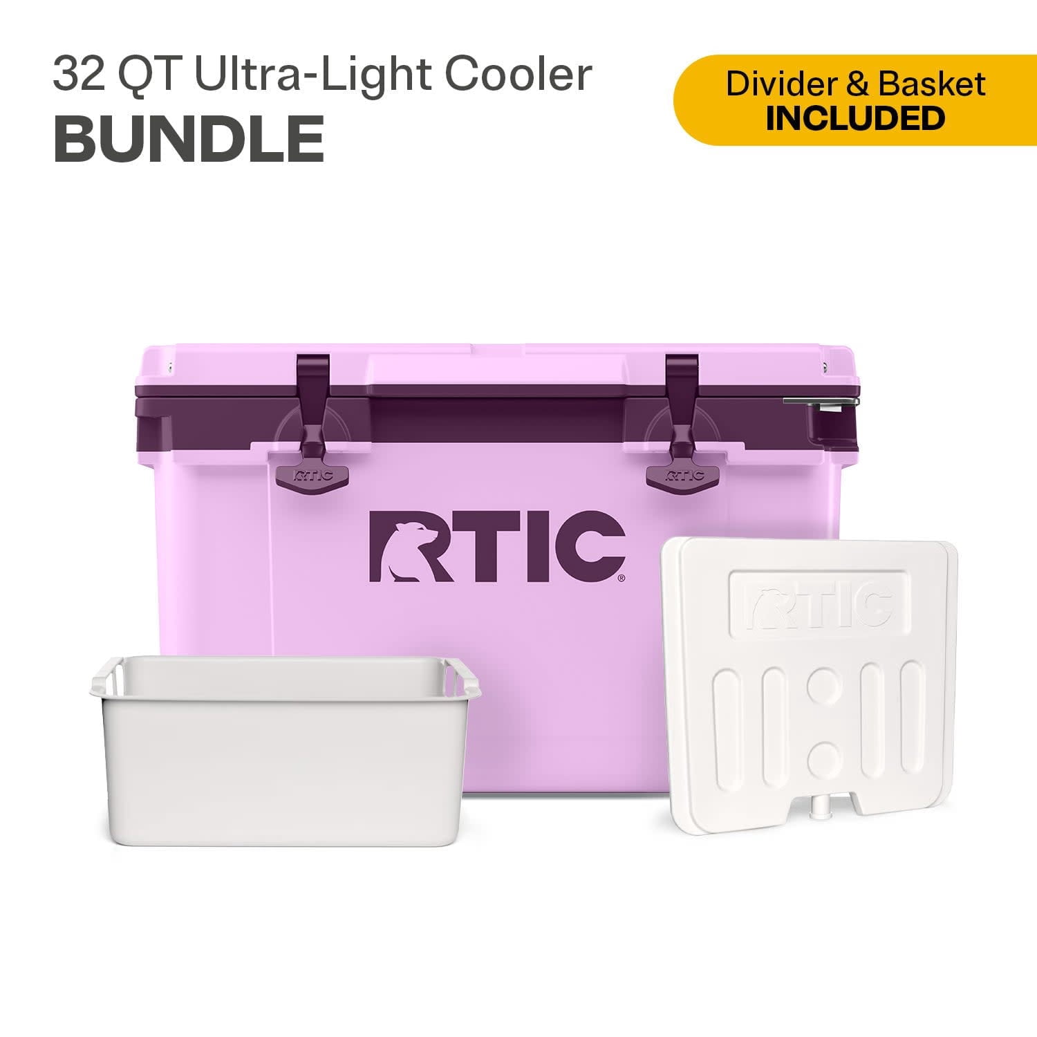 RTIC 32 Quart Ultra-Light Hard Cooler Bundle, with Freezable