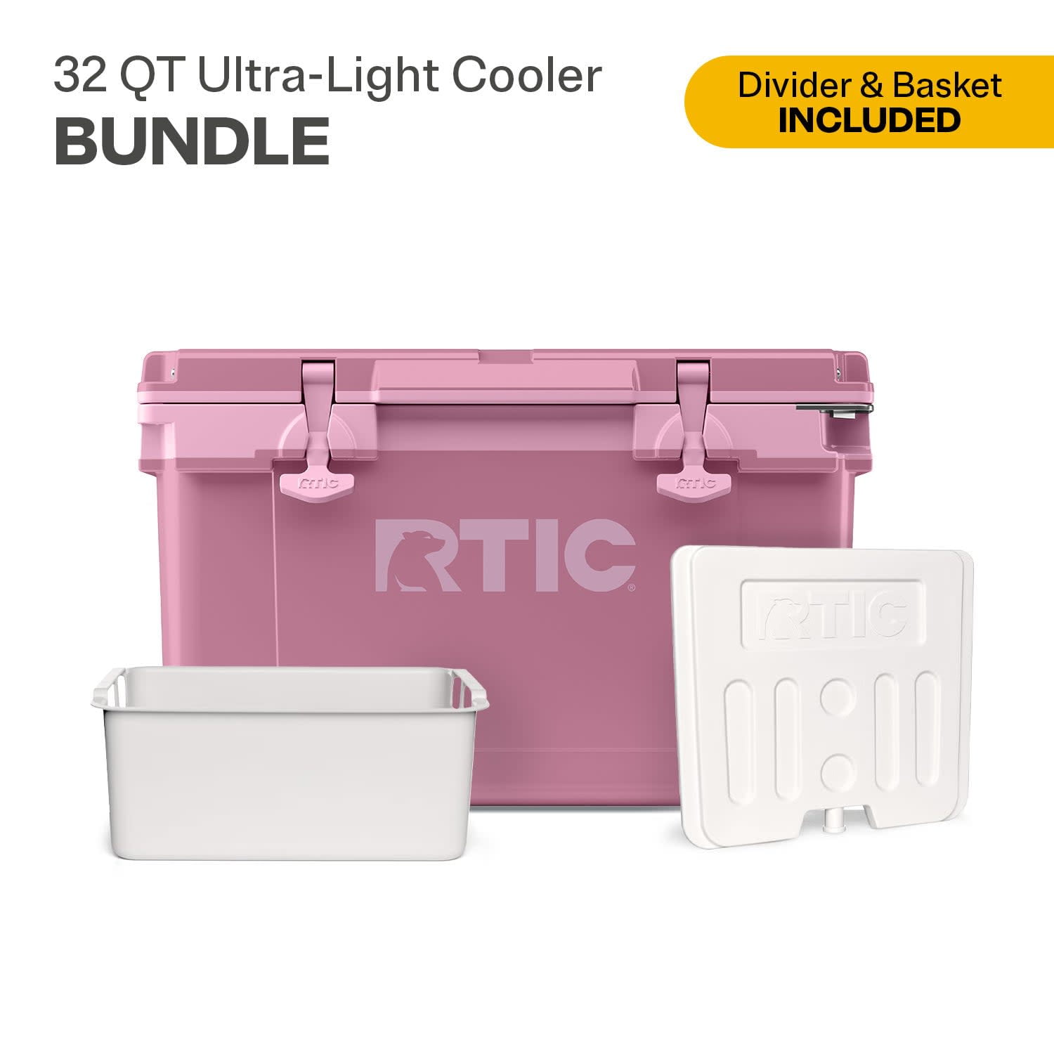 RTIC 32 Quart Ultra-Light Hard Cooler Bundle, with Freezable