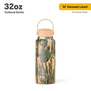 RTIC 32 oz Ceramic Lined Insulated Outback Water Bottle, Leak Resistant, Desert Cactus