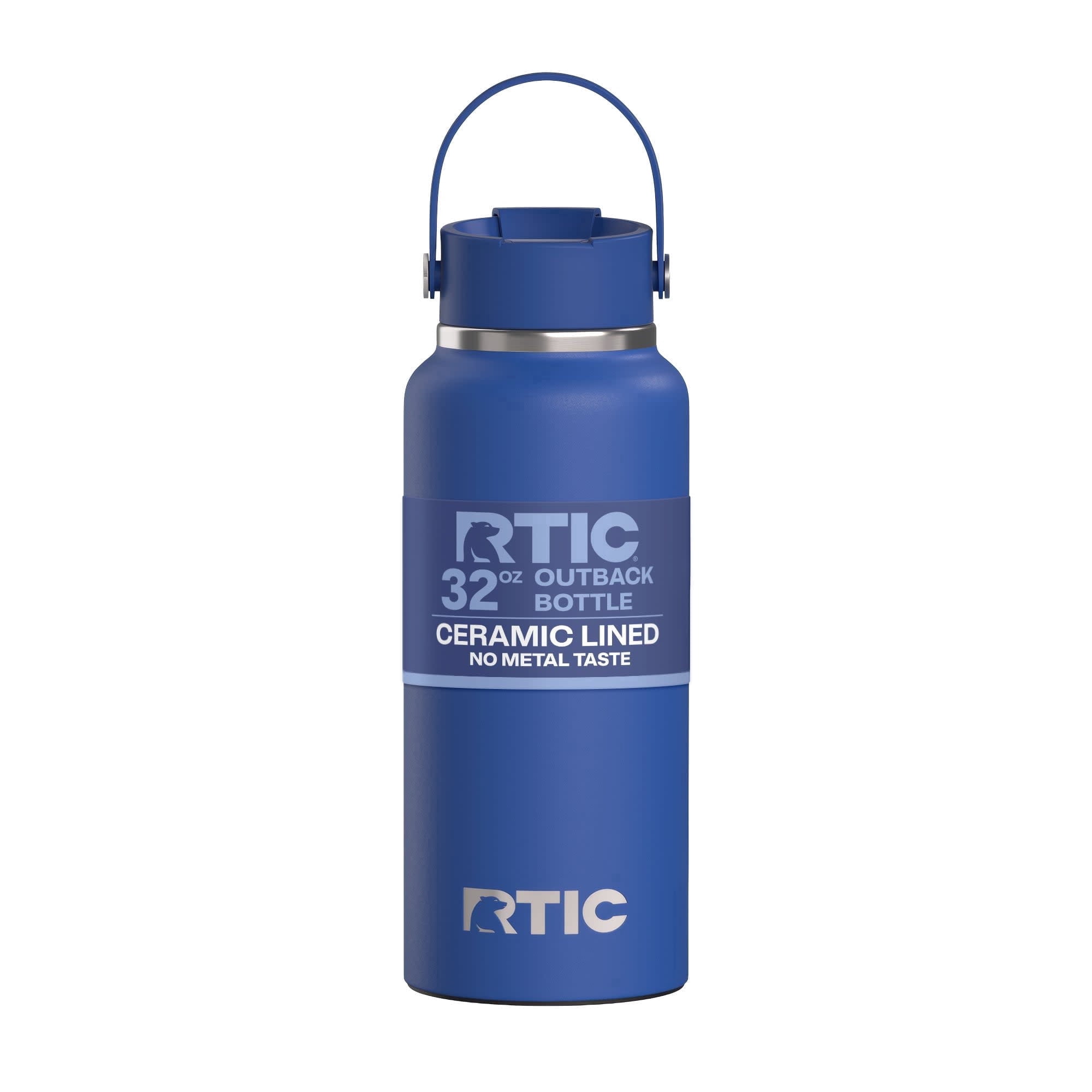 RTIC 32 oz Ceramic Lined Insulated Outback Water Bottle, Leak Resistant, Cobalt