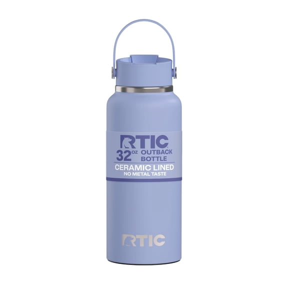 RTIC 32 oz Ceramic Lined Insulated Outback Water Bottle, Leak Resistant, Periwinkle