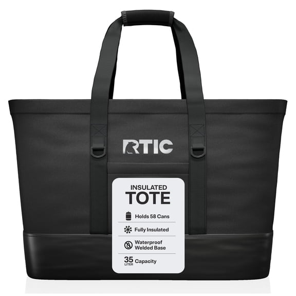 RTIC 35 L 58-Can Soft-Sided Cooler Tote with Leak-Free Interior, Black