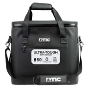 RTIC 50-Can, 36 Qt, Ultra-Tough Soft Cooler, Leakproof, Waterproof, Black