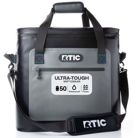 RTIC 50-Can, 36 Qt, Ultra-Tough Soft Cooler, Leakproof, Waterproof, Blue / Grey