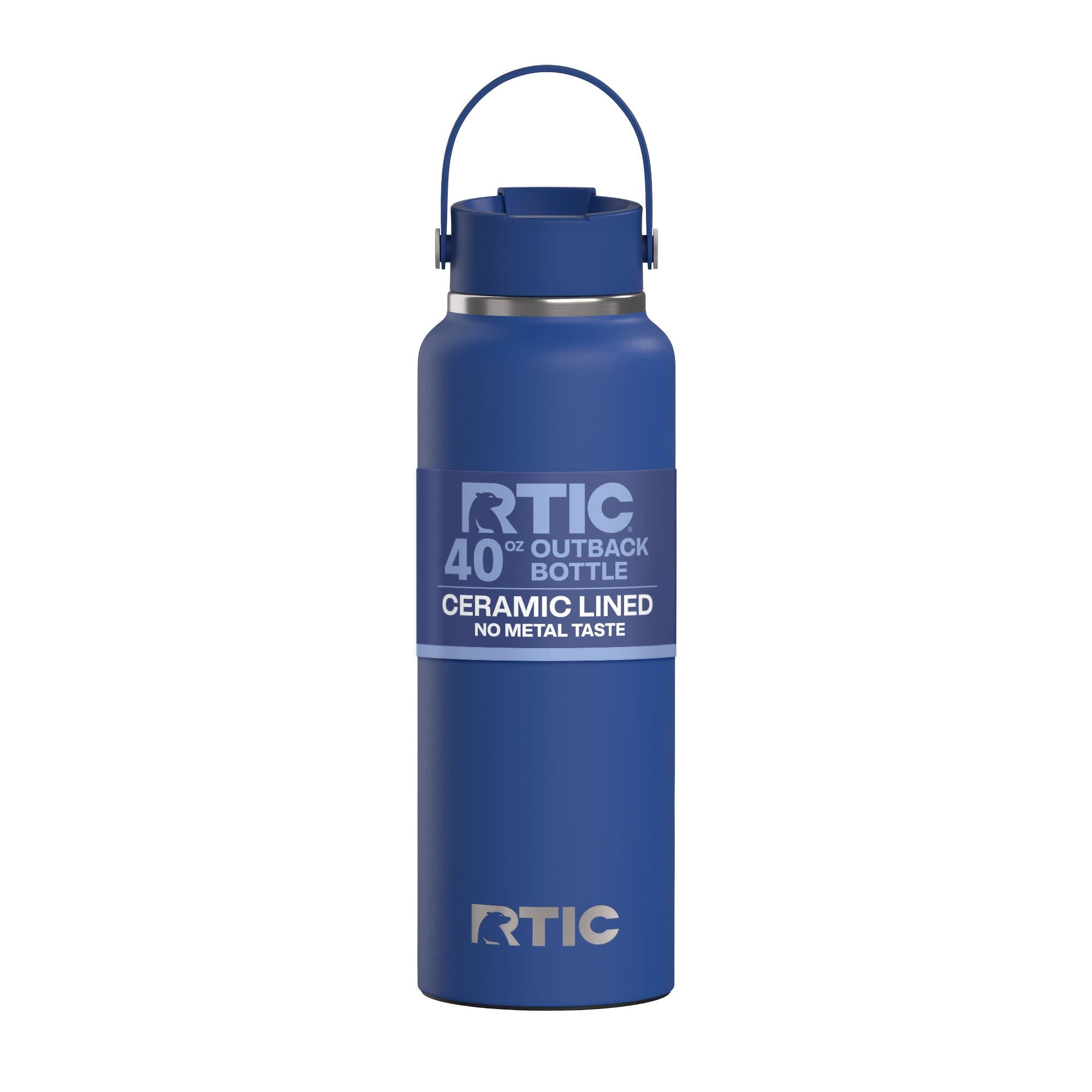 RTIC 40 oz Ceramic Lined Insulated Outback Water Bottle, Leak Resistant, Cobalt