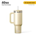 thumbnail image 1 of RTIC 40 oz Ceramic Lined Road Trip Tumbler, Leak-Resistant Lid with Straw, Sunlight Glitter, 1 of 9